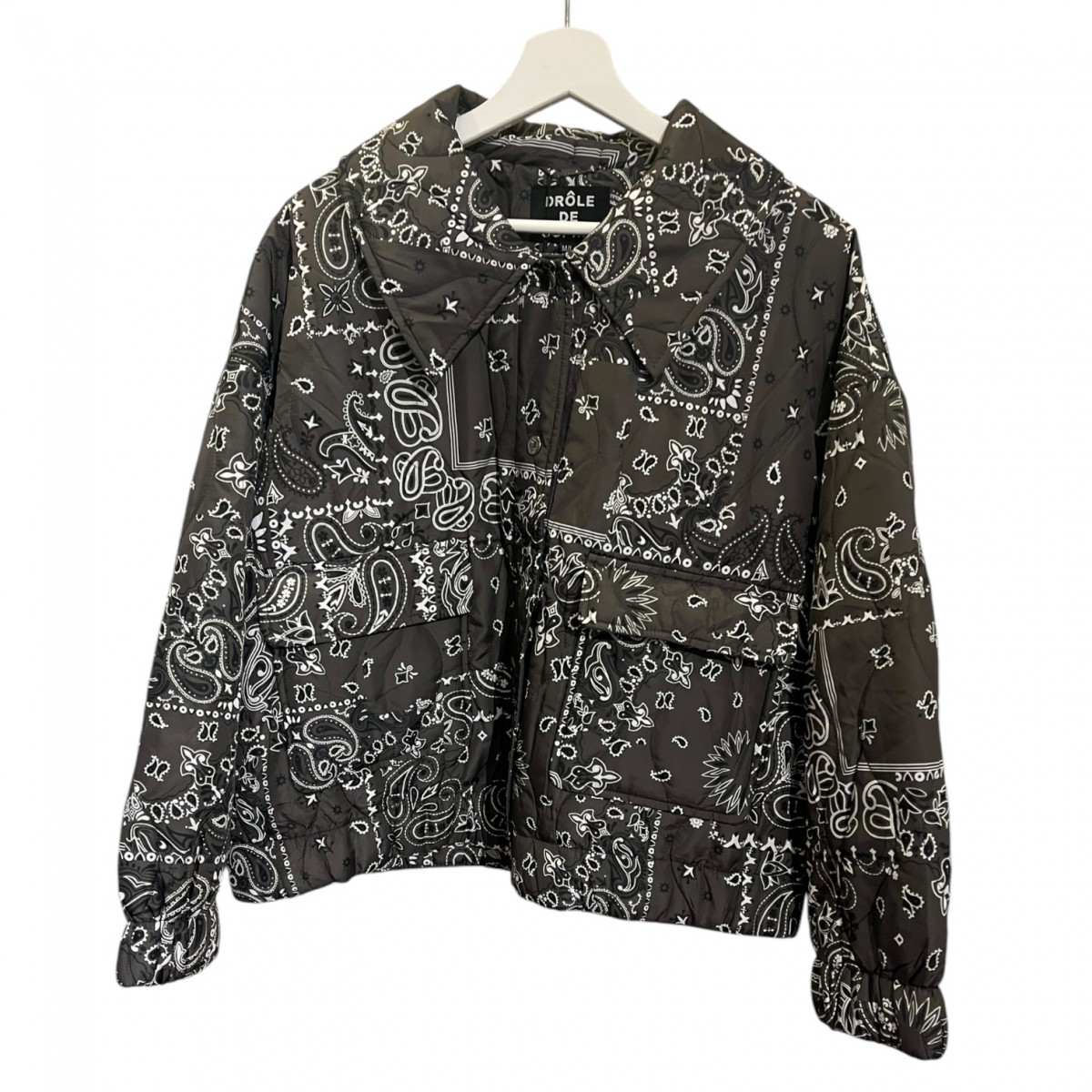 Veste motif paisley khaki