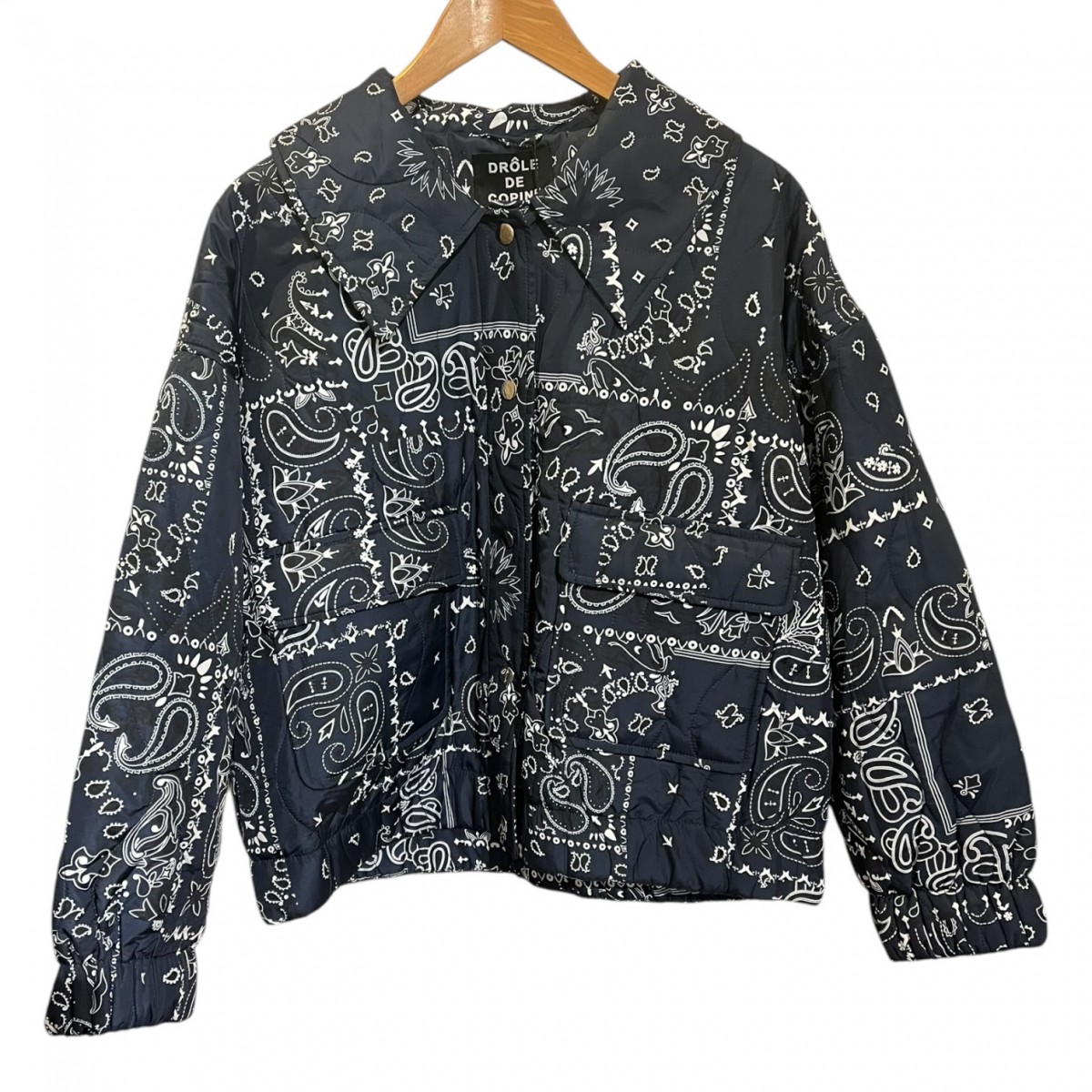 Veste motif paisley bleu marine