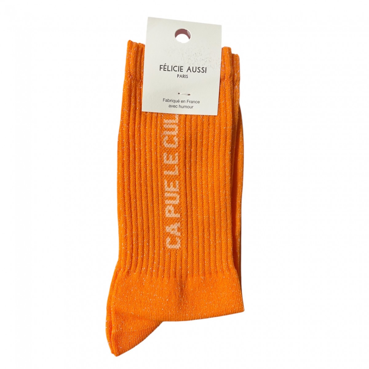 Félicie Aussi - Chaussettes femme lurex rose