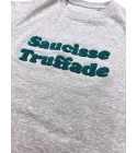 Saucisse Truffade - Sweat gris avec broderie verte