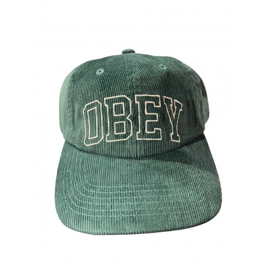 OBEY - Casquette en velours verte