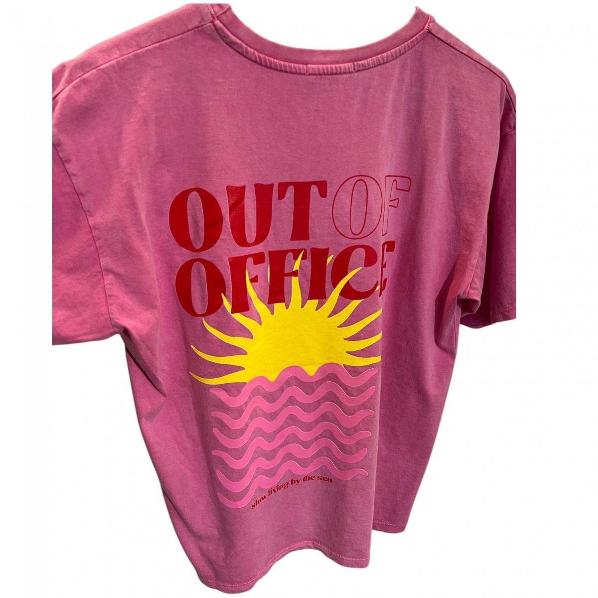 T-Shirt rose " Out of office "