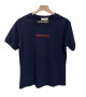 T-shirt bleu marine brodé