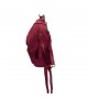 Sac banane en daim rose fucshia double zip