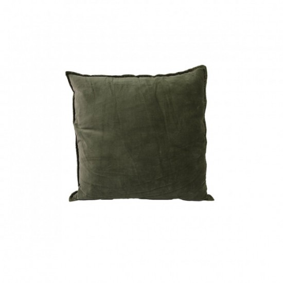 BAZARDELUXE - Coussin velours kaki