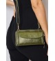 Sac en cuir irisé vert olive