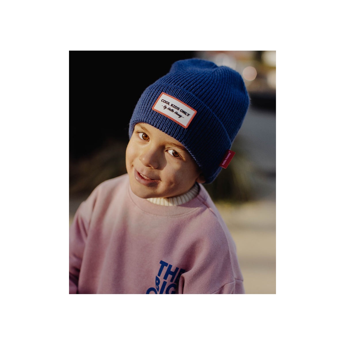 Hello Hossy - Bonnet enfant bleu