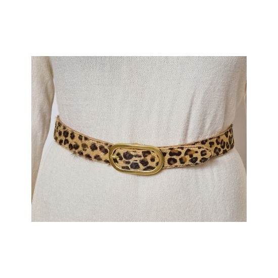 Ceinture en cuir léopard