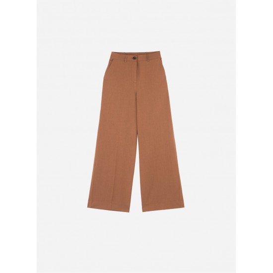 Pantalon large marron