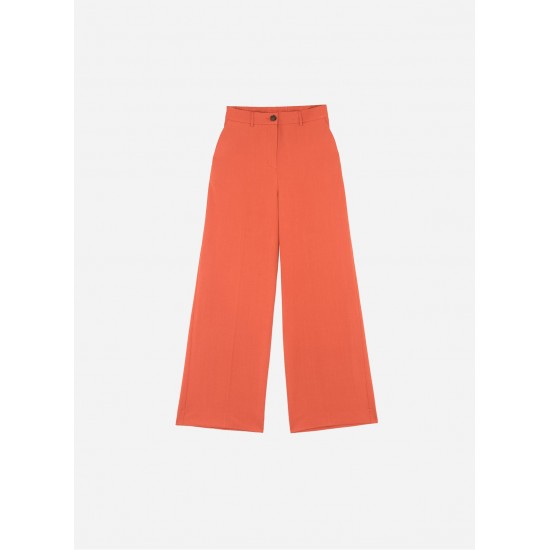 Pantalon large terracotta