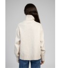 Pull col roulé écru