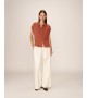 Grace et Mila - Chemise manches courtes terracotta