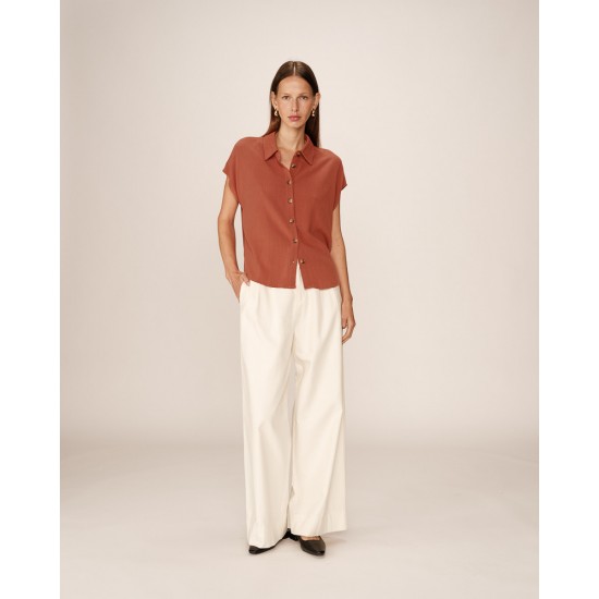 Grace et Mila - Chemise manches courtes terracotta