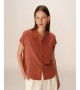 Grace et Mila - Chemise manches courtes terracotta