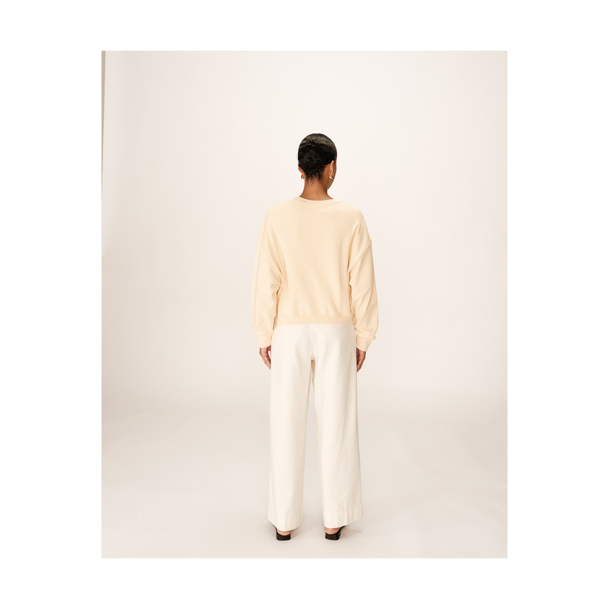 Grace et Mila - Sweat beige " Merci "