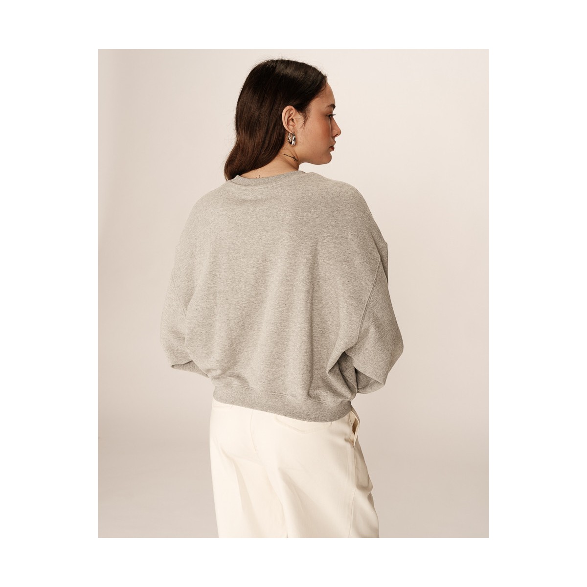 Grace et Mila - Sweat gris " Merci "