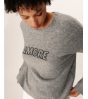 Grace et Mila - Pull oversize gris "Amore"