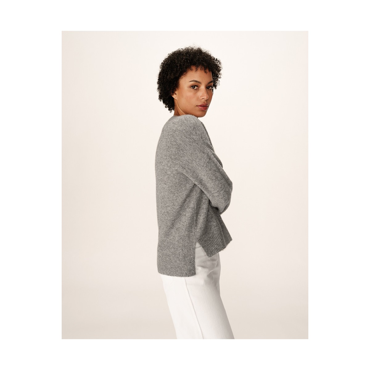 Grace et Mila - Pull oversize gris "Amore"