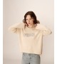 Grace et Mila - Pull oversize beige "Peace"