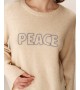 Grace et Mila - Pull oversize beige "Peace"