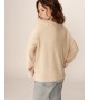 Grace et Mila - Pull oversize beige "Peace"