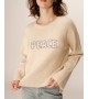 Grace et Mila - Pull oversize beige "Peace"