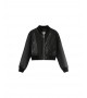 Grace et Mila - Bombers noir court en simili-cuir