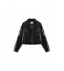 Grace et Mila - Veste en vinyle noir