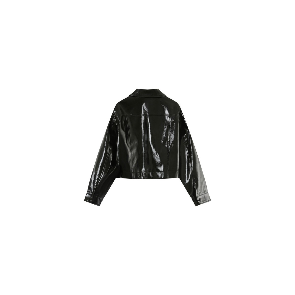 Grace et Mila - Veste en vinyle noir