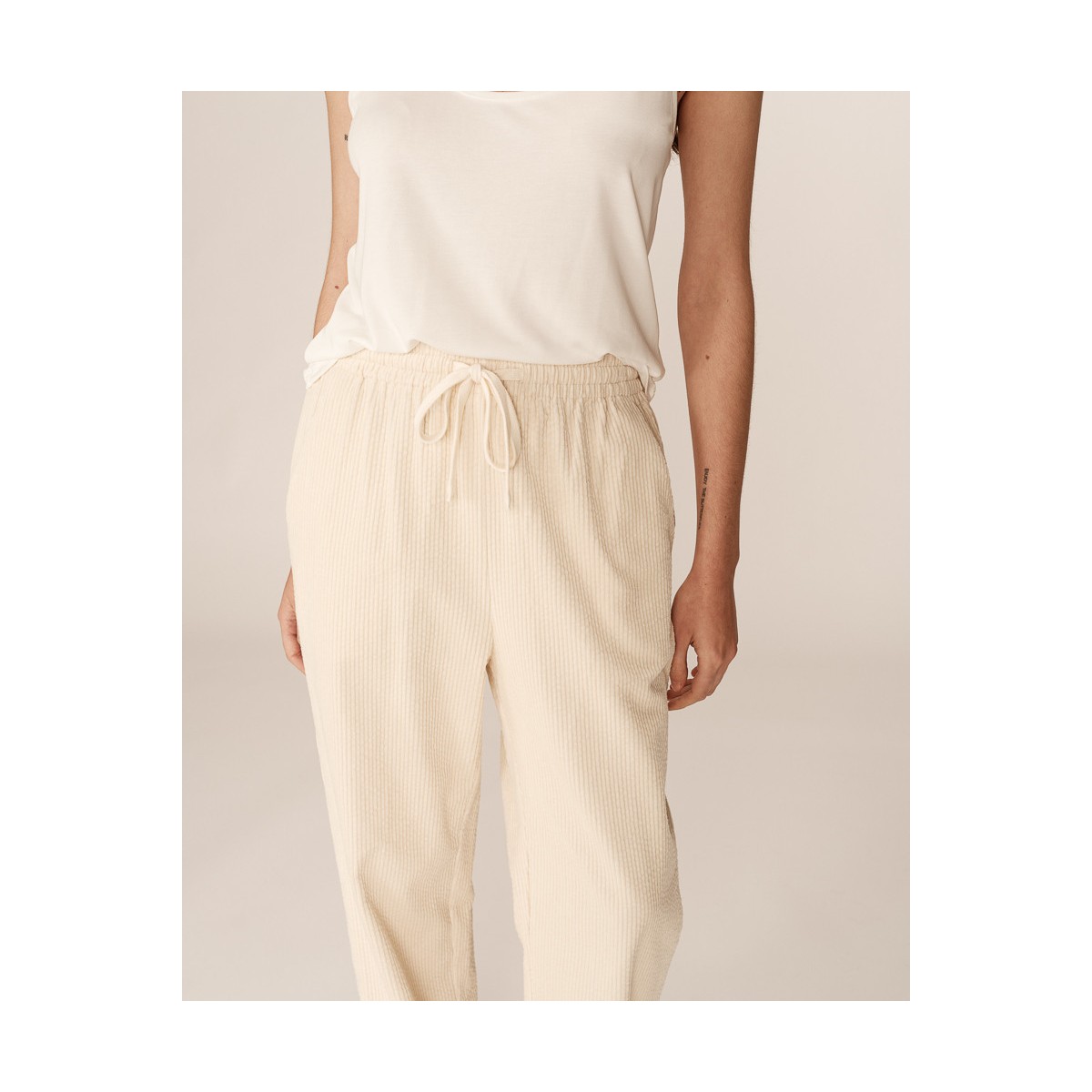 Grace et Mila - Pantalon en velours écru