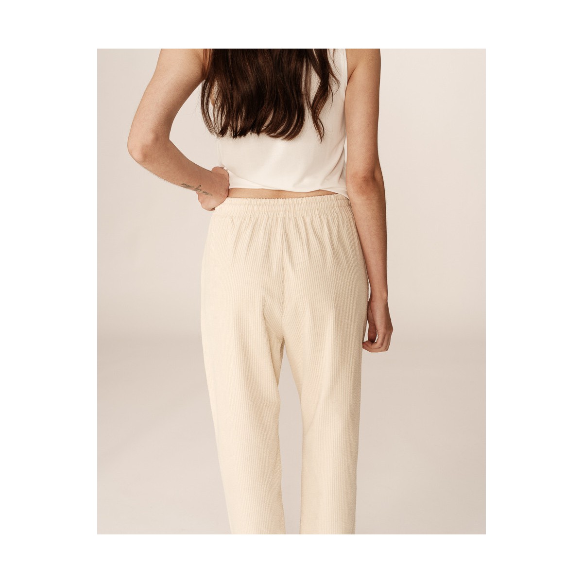 Grace et Mila - Pantalon en velours écru