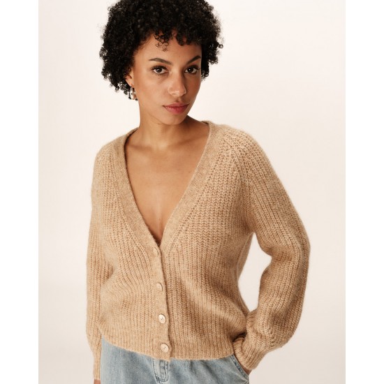 Grace et Mila - Cardigan en laine beige