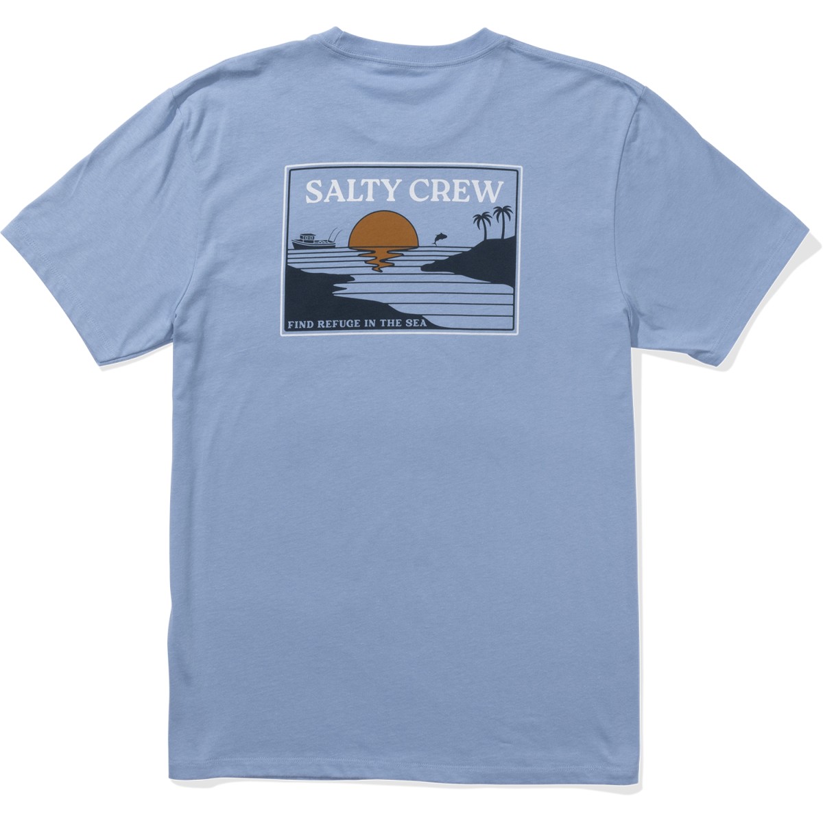 Salty Crew - T-shirt bleu imprimé pour homme