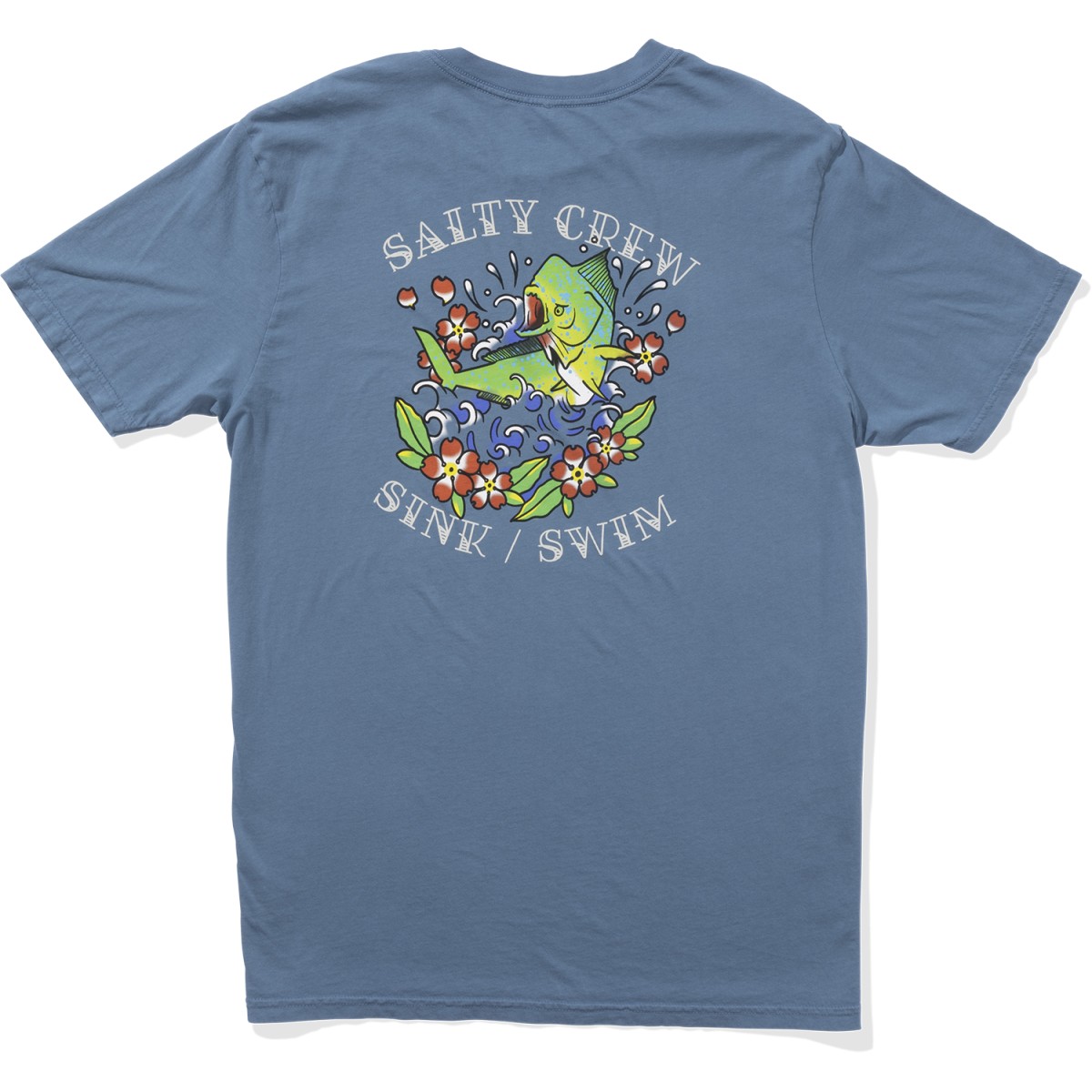 Salty Crew - T-shirt bleu imprimé pour homme