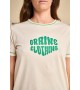 Graine Clothing - T-shirt écru et vert femme