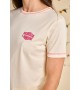 Graine Clothing - T-shirt écru et rose