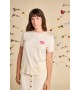 Graine Clothing - T-shirt écru et rose