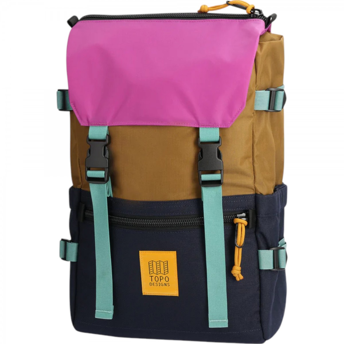 Topo designs - Sac à dos rover pack marron bleu