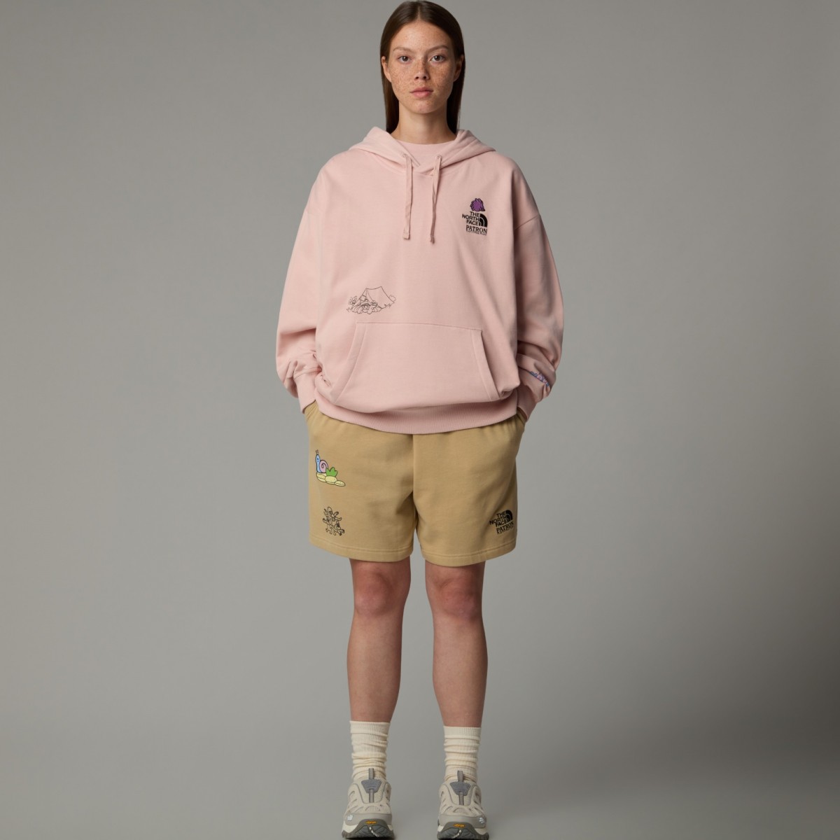 THE NORTH FACE - Sweat à capuche unisexe rose
