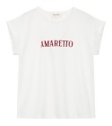 Grace et Mila - T-shirt blanc Amaretto rouge