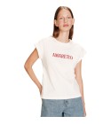 Grace et Mila - T-shirt blanc Amaretto rouge