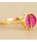 Muja Juma - Bague demi cercle rubis