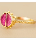 Muja Juma - Bague demi cercle rubis