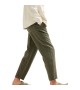 Selected homme - Pantalon en lin kaki