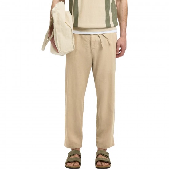 Selected homme - Pantalon en lin beige