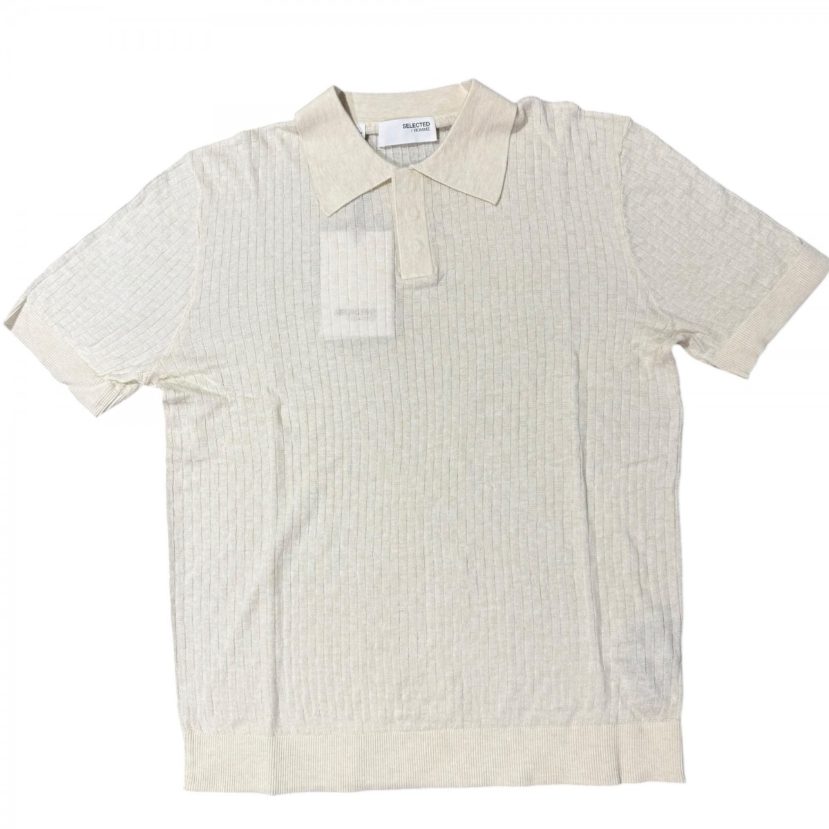 Selected - Polo écru homme