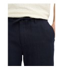 Selected - Short en lin bleu foncé homme