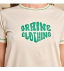 Graine Clothing - T-shirt écru et vert femme