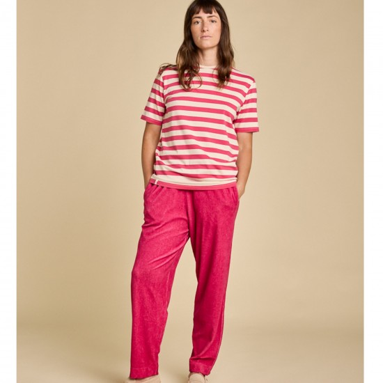 Graine Clothing - T-shirt écru rayures roses 2