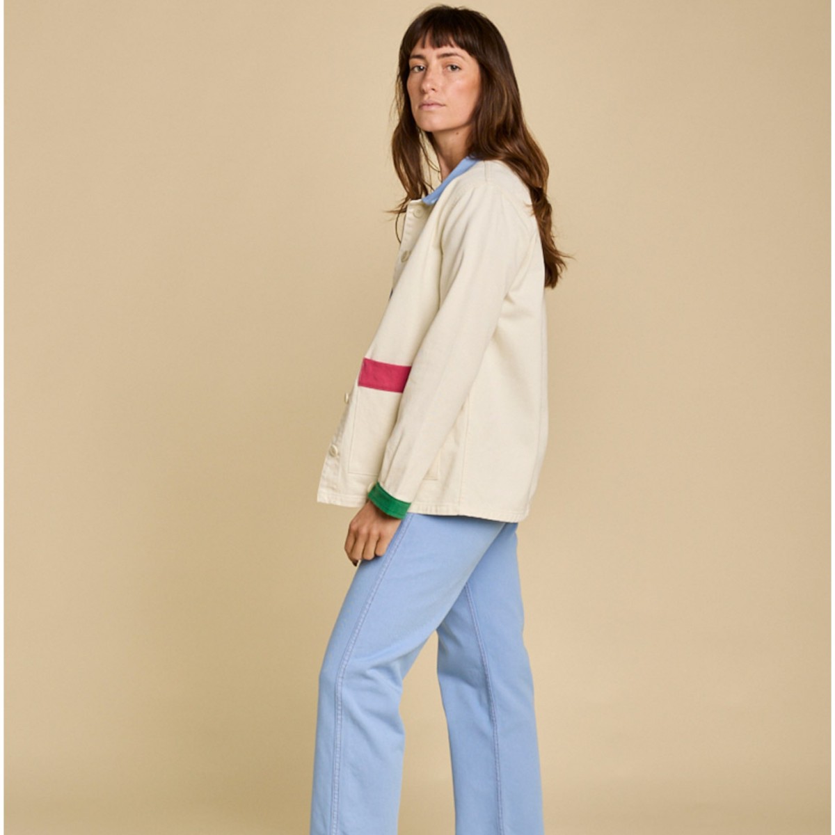 Graine Clothing - Veste en jean écru femme